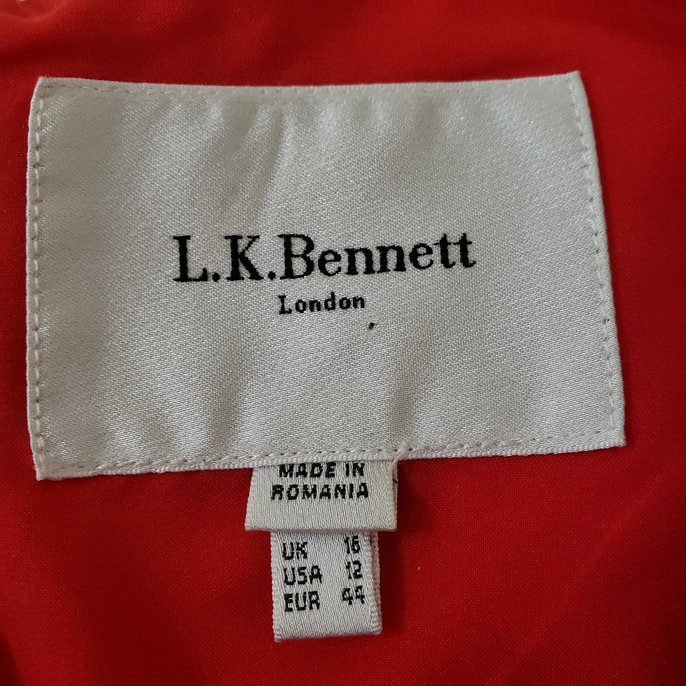 LK Bennett Cayla Cardinal Red Dress Kate Middleton - Picture 3 of 4